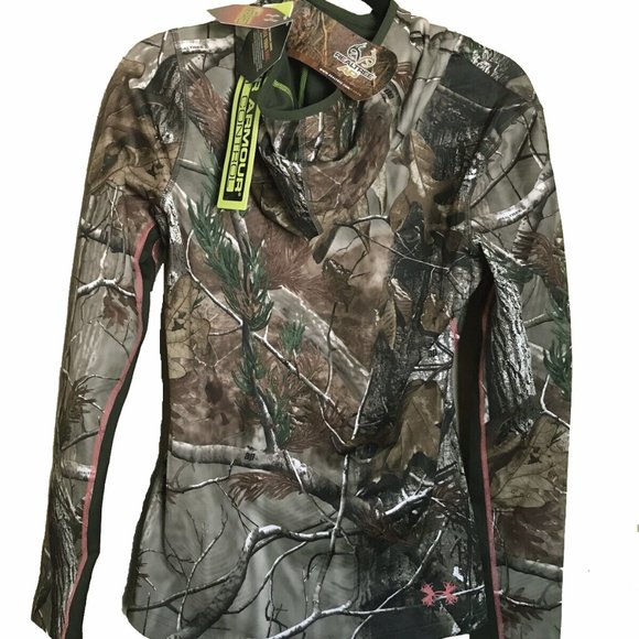 NEW Under Armour Women's UA ColdGear Hoodie! Infrared Scent Control Realtree - Picture 2 of 2